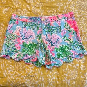 Lilly Pulitzer Floral Print Shorts - Pink, Green, Blue